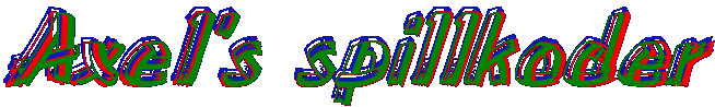 Axel's spillkoder