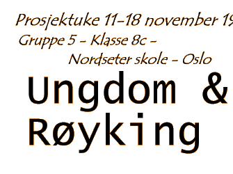 Ungdom og r�yking